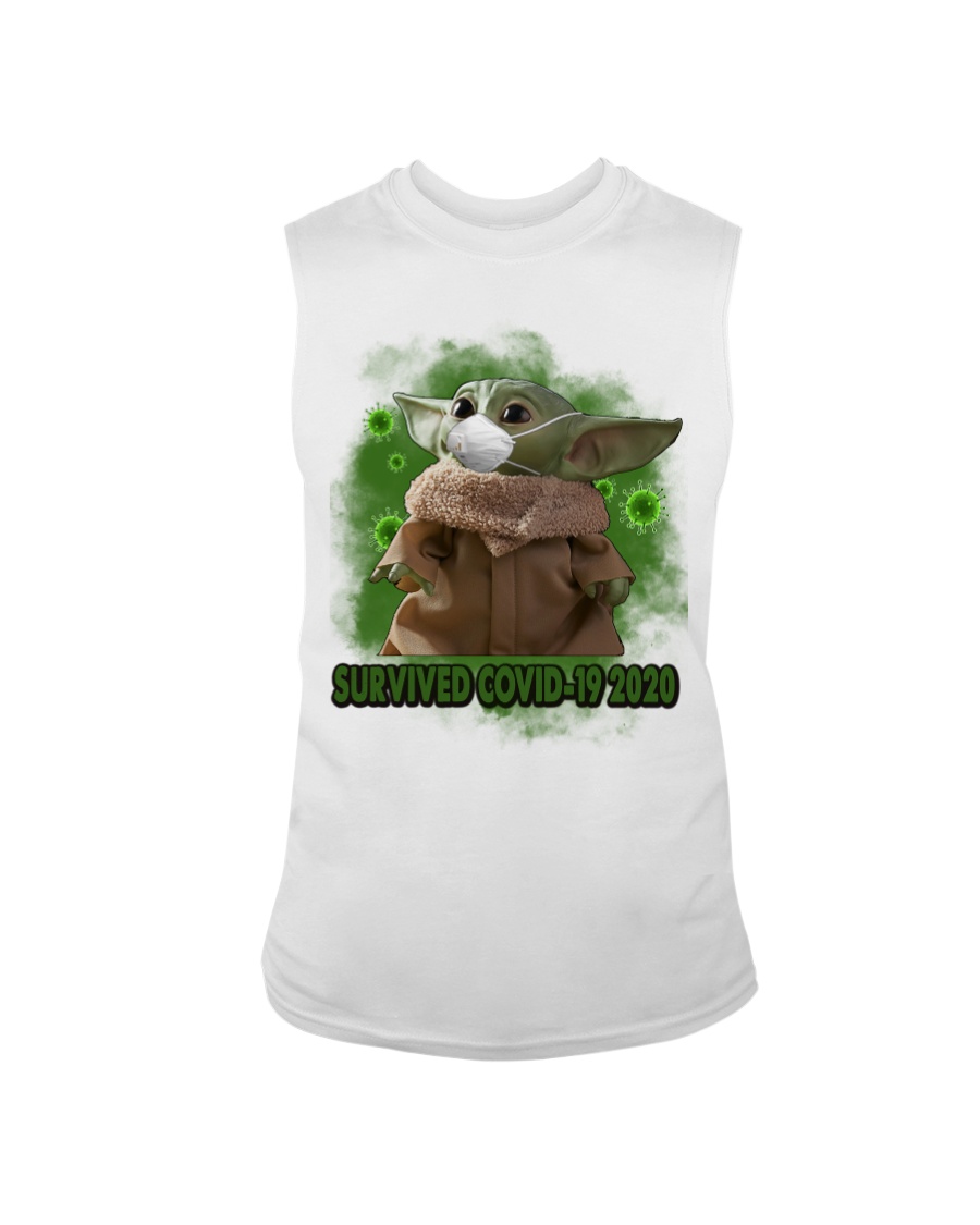 Baby Yoda wearing mask survived Covid 19 2020 tank top