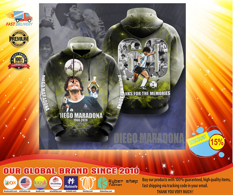 RIP Diego Maradona thank you for the memories 3d hoodie3