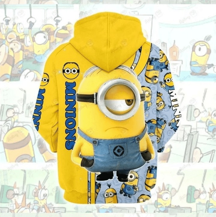 Minions 3d all over print hoodie 3