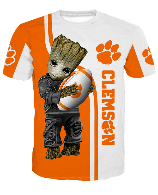 Baby Groot Clemson tigers 3d all over print hoodie4