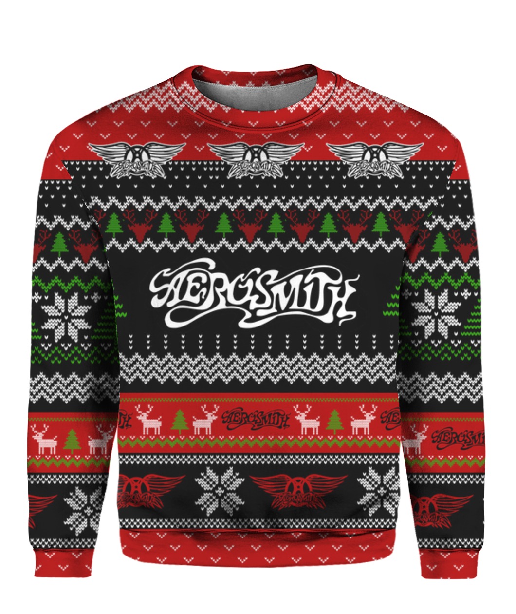 Aerosmith full printing ugly christmas sweater 2