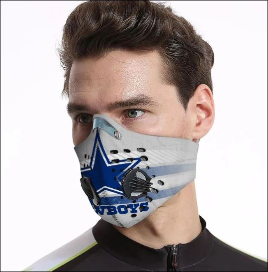 Dallas Cowboys logo activated carbon Pm 2.5 Fm face mask