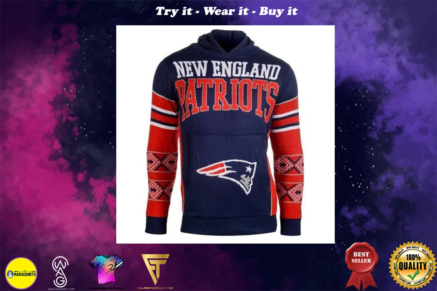 the new england patriots nfl full over print shirt