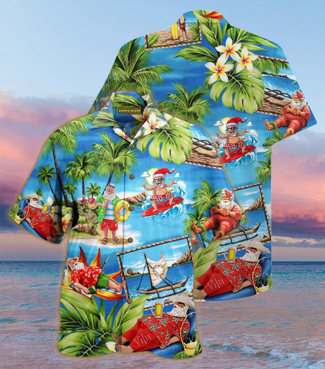 Amazing santa claus unisex hawaiian Shirt