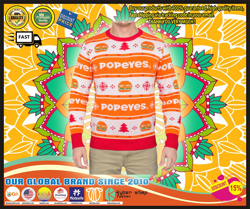Popeyes Ugly Christmas Sweater