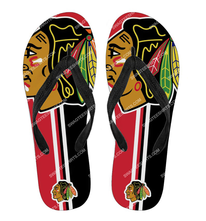 [special edition] the chicago blackhawks nhl full printing flip flops – maria