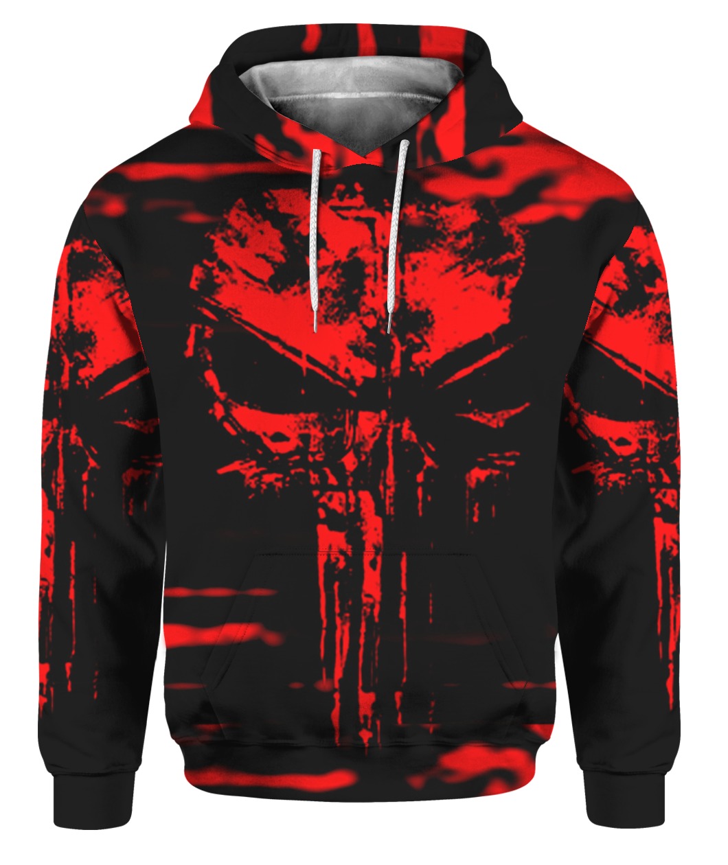 Skull I'm not the hero you wanted I'm the monster you needed all over print hoodie 1