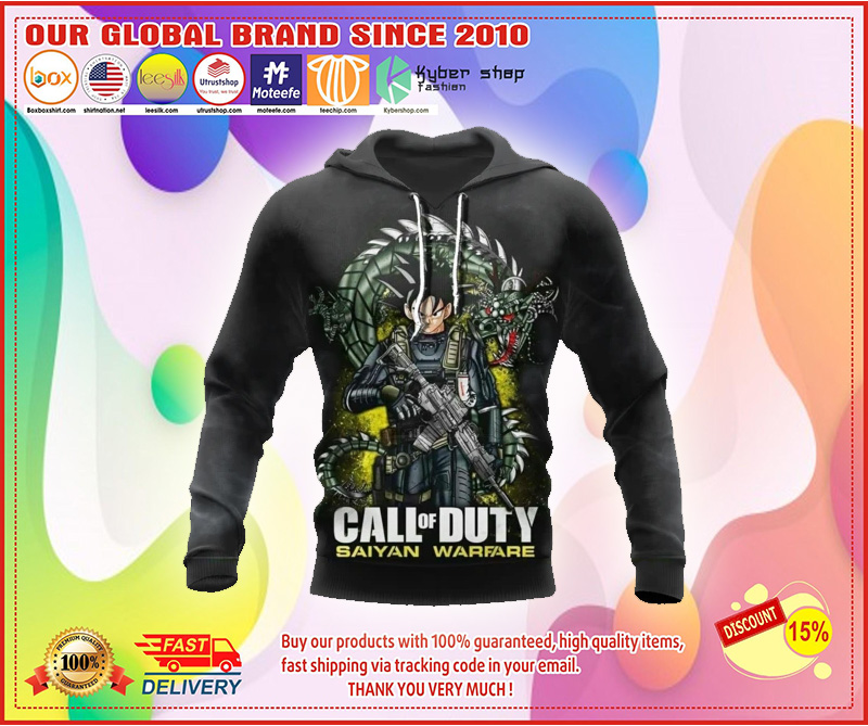 Call of duty saiyan warfare 3d over print hoodie 1