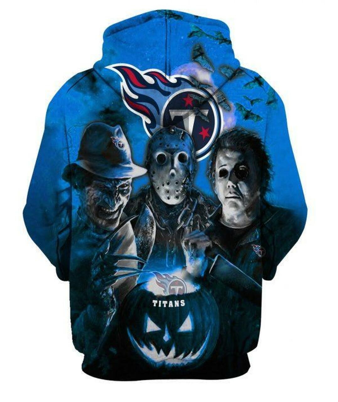 Tennessee Titans Halloween Horror Night 3D Pullover Hoodie 1