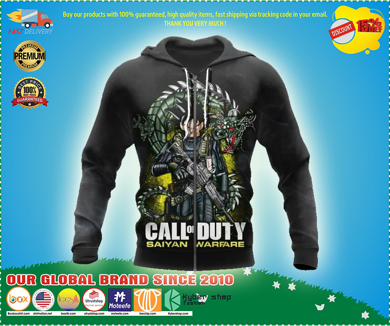 Call of duty saiyan warfare 3d over print hoodie