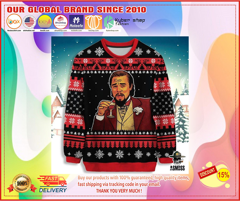 Leonardo DiCaprio ugly Christmas sweater