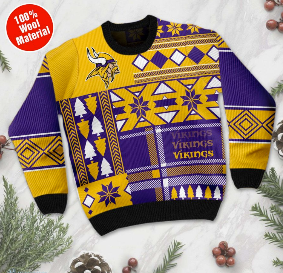 Personalized Minnesota Vikings ugly sweater 1