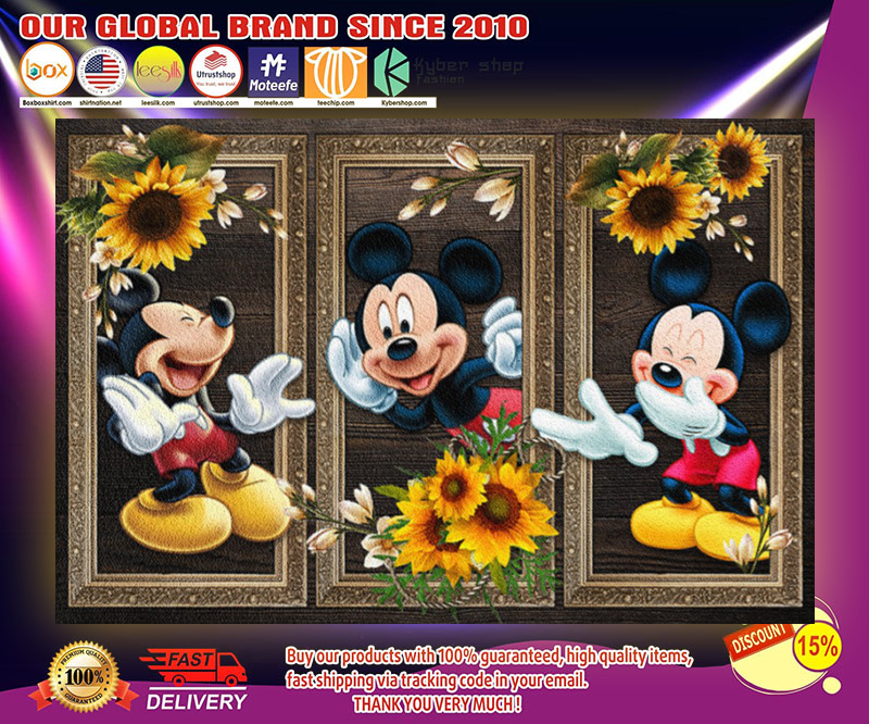 Mickey Mouse sunflower doormat 3