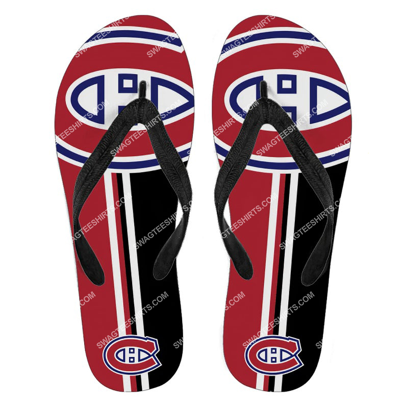 national hockey league montreal canadiens full printing flip flops 2