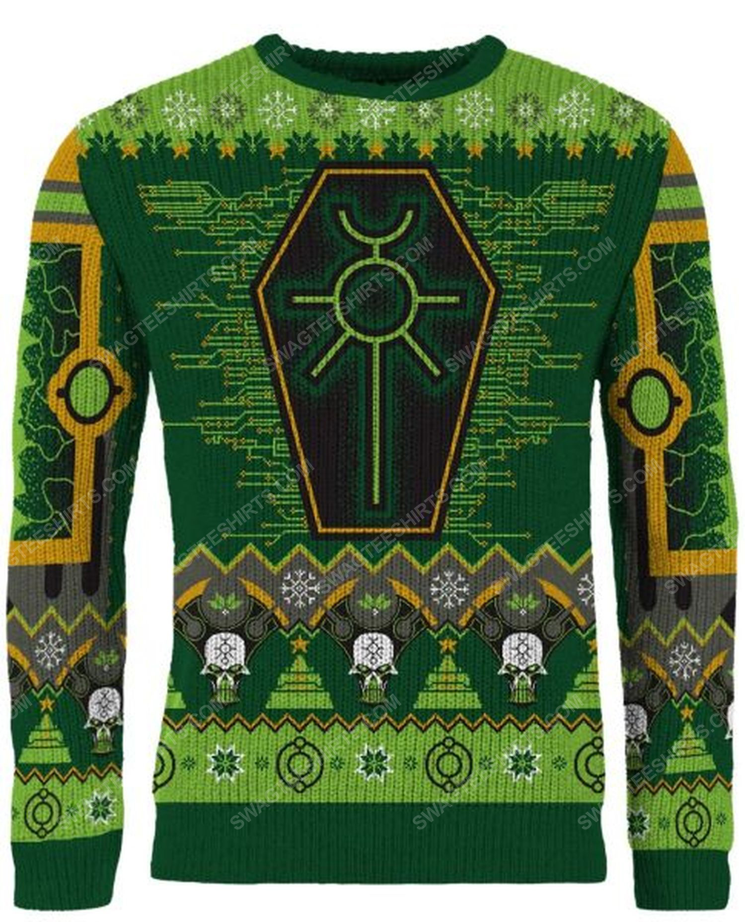 [special edition] Christmas holiday warhammer 40000 full print ugly christmas sweater – maria