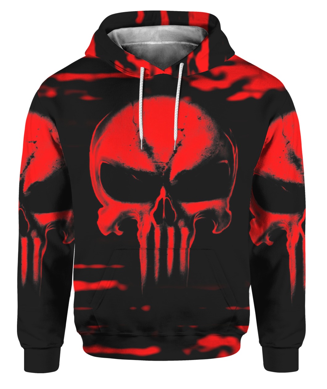Skull I do not fear the valley for I am the shadow 3D all over printed hoodie – mytea