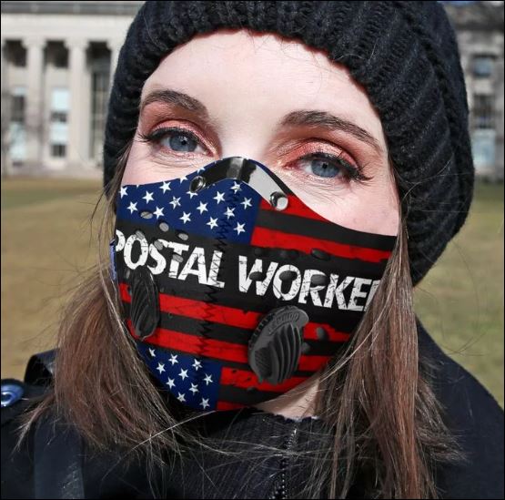 Postal worker America flag activated carbon Pm 2.5 Fm face mask
