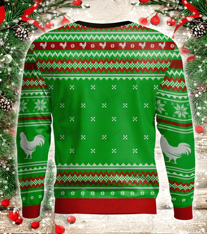 Dear santa just bring chickens ugly sweater2