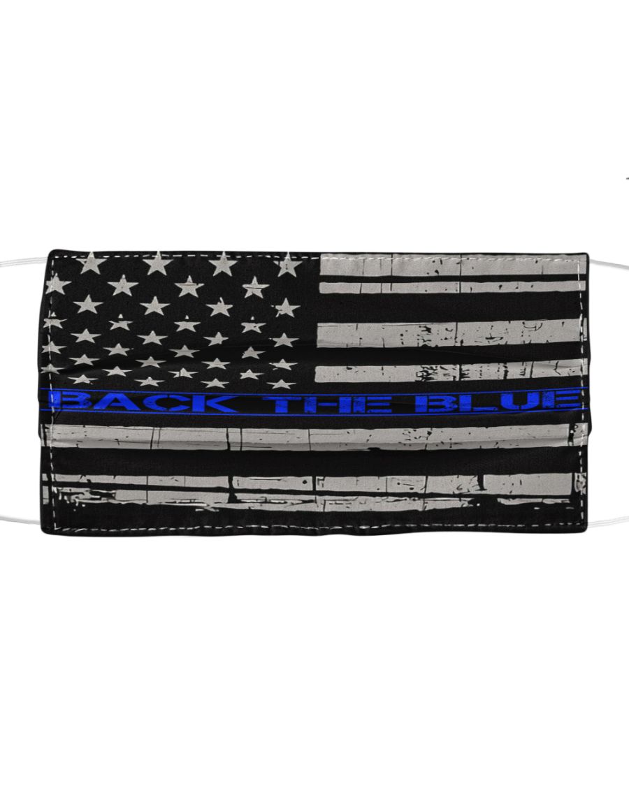 Back the blue american flag face mask 2