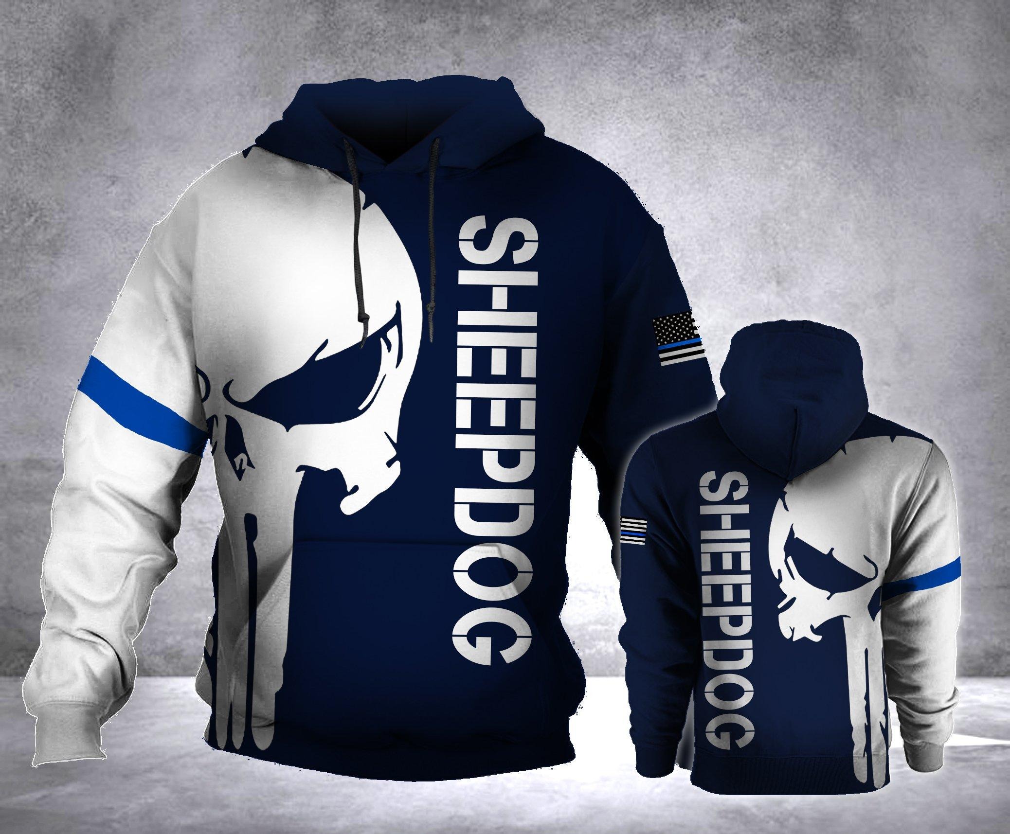 Sheepdog skull 3d hoodie – BBS