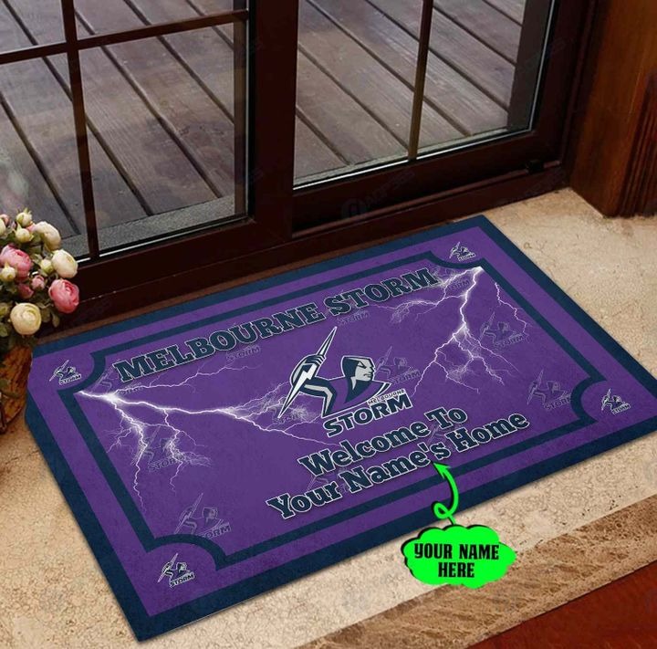 Melbourne Storm Personalized welcome to home Doormat – BBS
