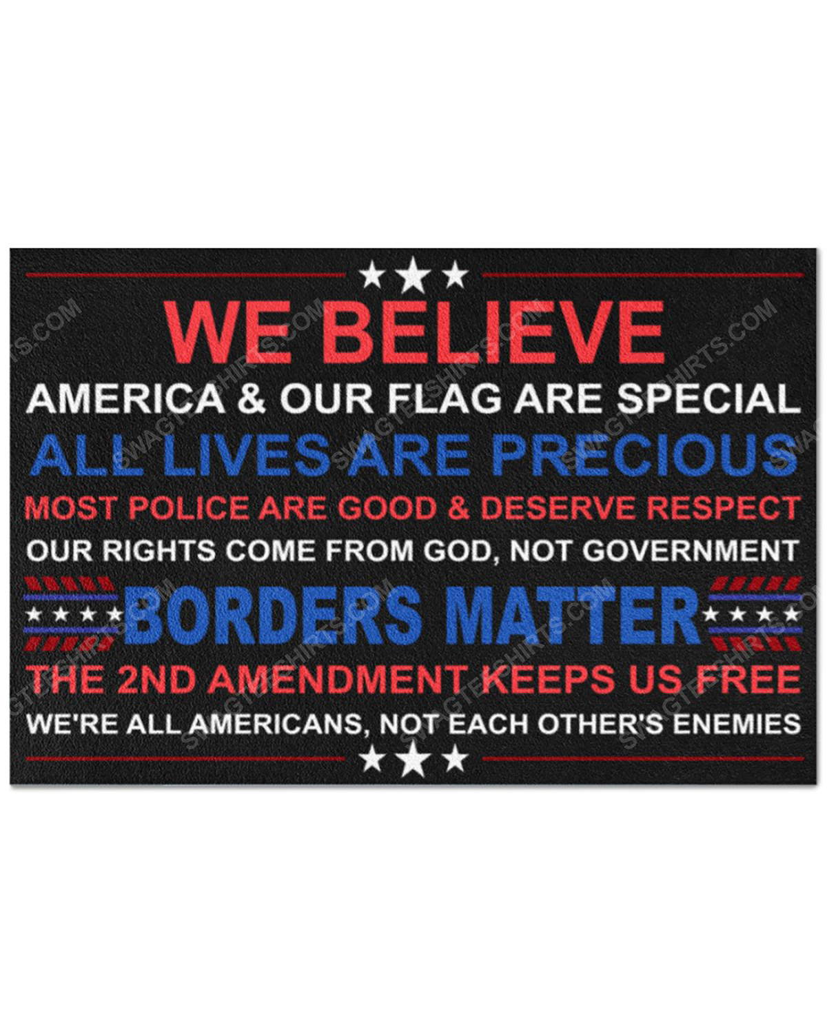 [special edition] We believe america and our flag are special doormat – maria