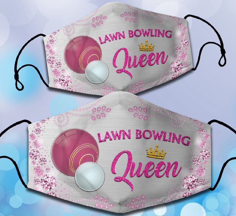 Lawn bowling queen face mask