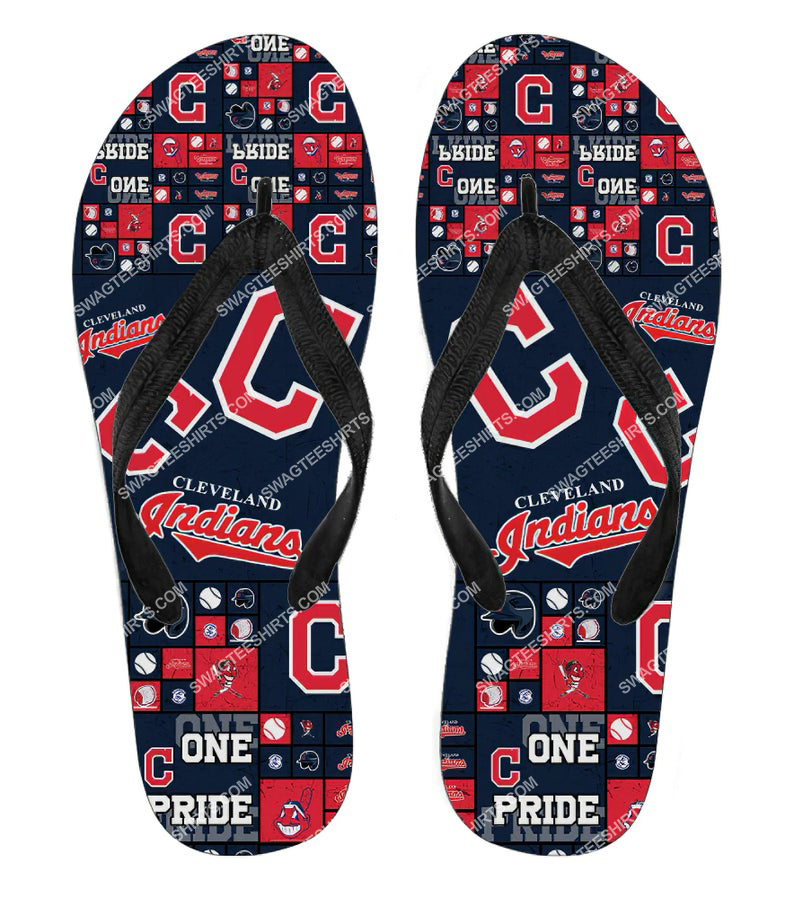 [special edition] the cleveland indians team all over print flip flops – maria