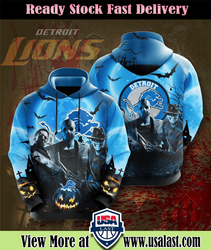 [HOT TREND] Detroit Lions Halloween Horror Night 3D Pullover Hoodie – Hothot 040921