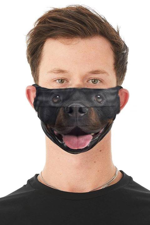 Rottweiler dog face mask - ad