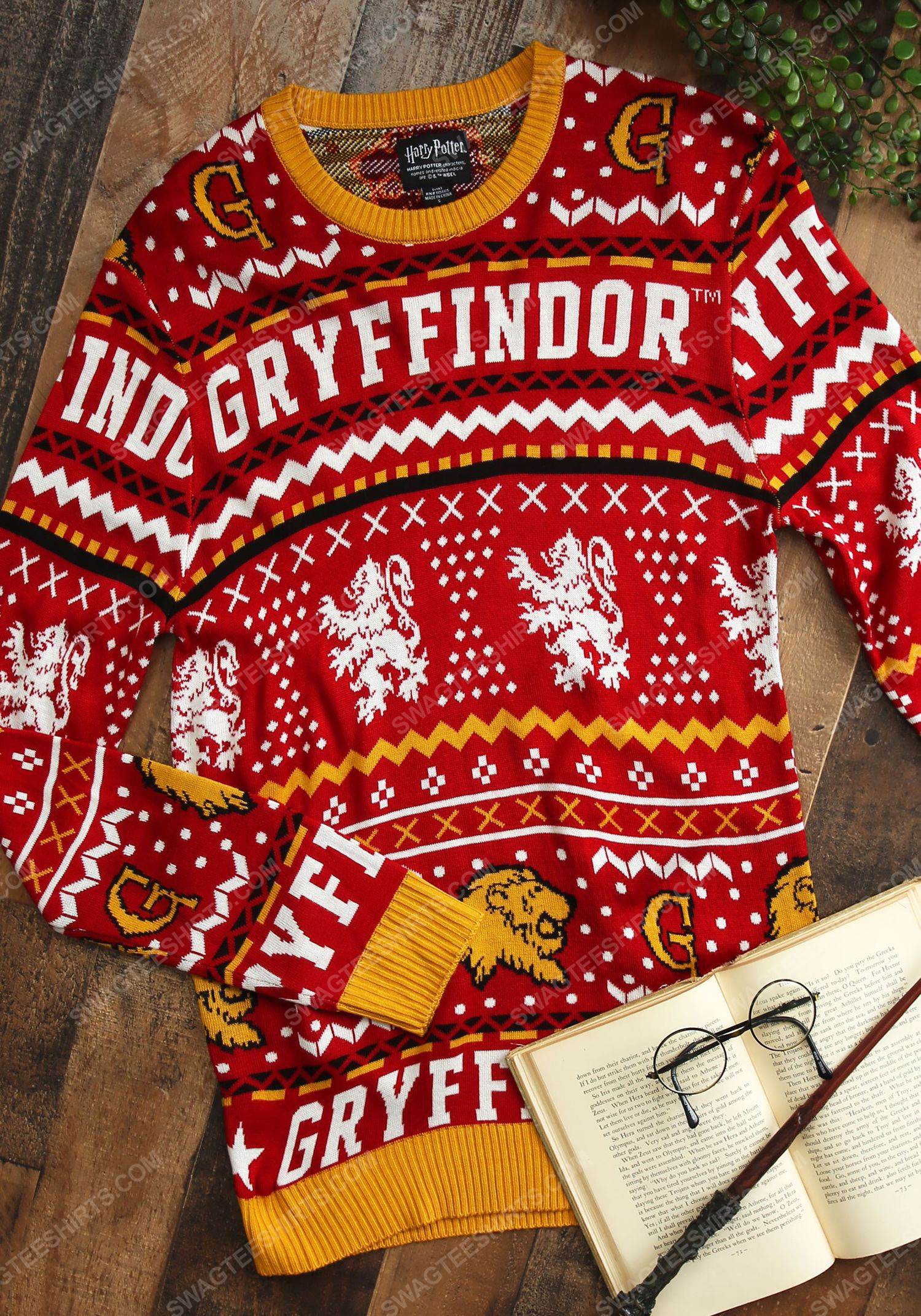 [special edition] Christmas holiday harry potter gryffindor full print ugly christmas sweater – maria