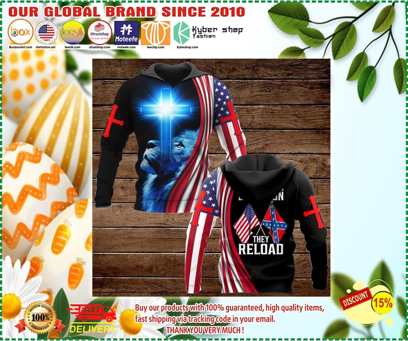 Lion confederate states of america flag these colors don't run they reload all over printed 3d hoodie 2