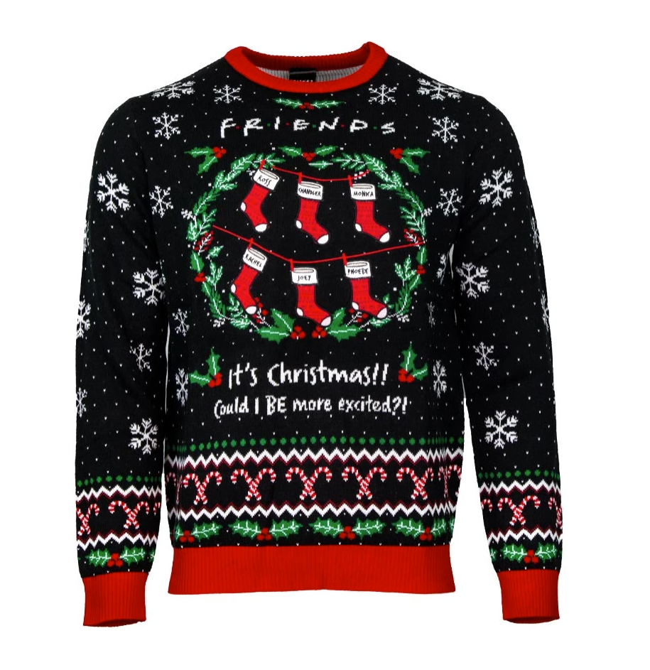 Friends it's Christmas could be more excited ugly sweater 1