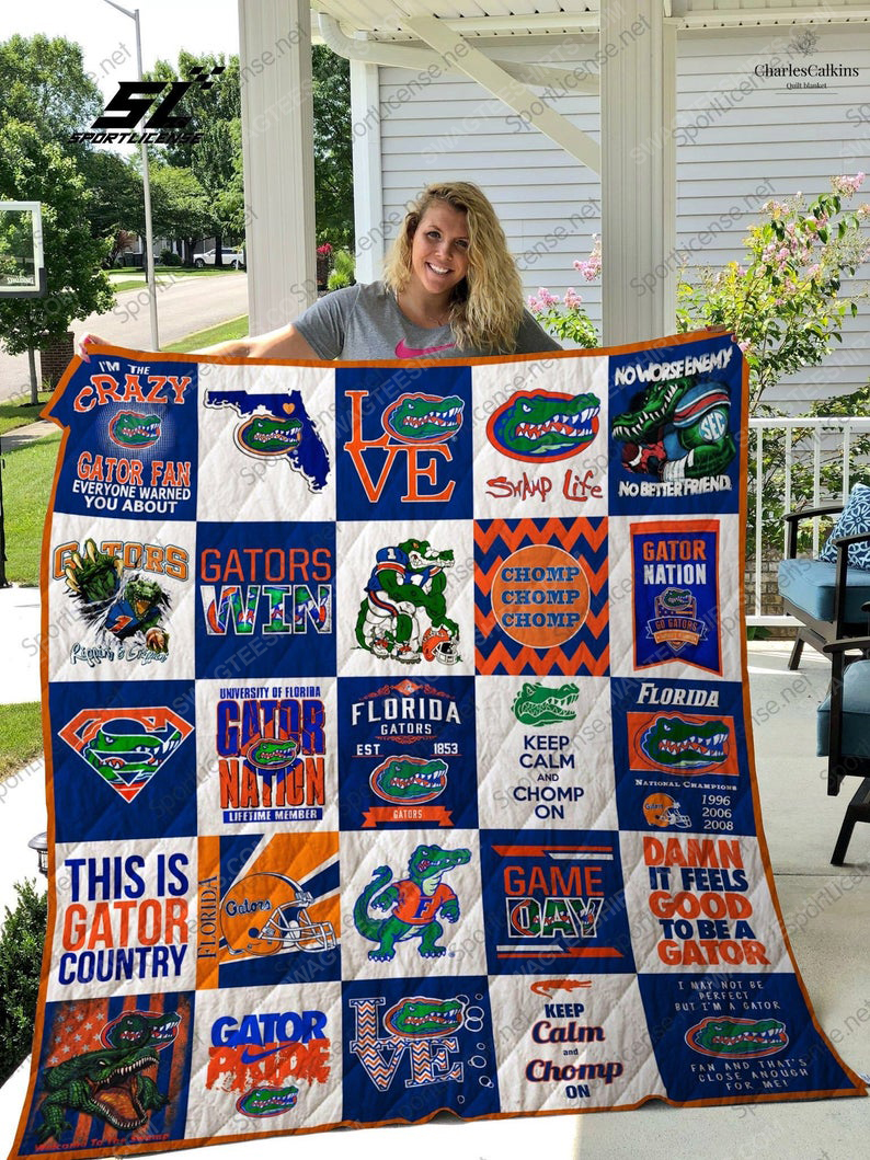 The florida gators football team all over print quilt 1