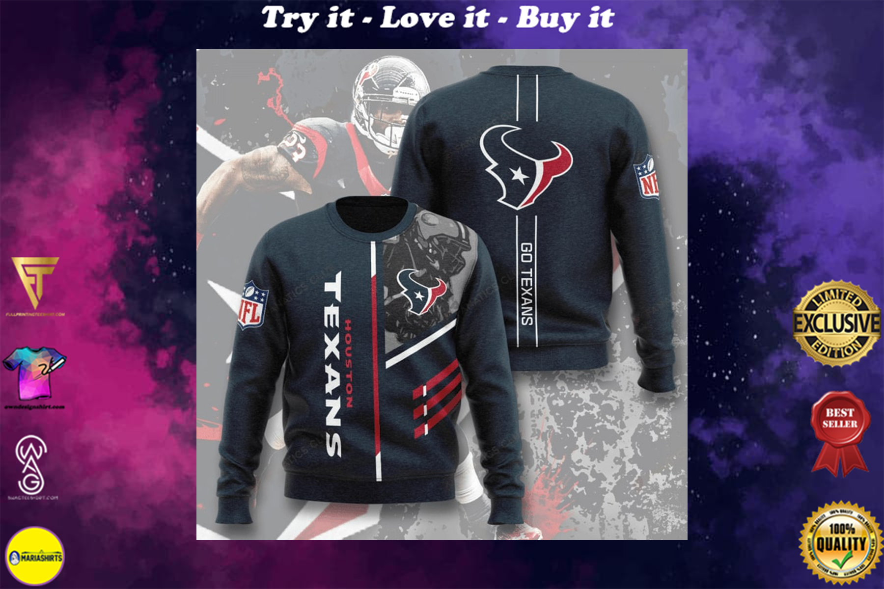 [special edition] national football league houston texans go texans full printing ugly sweater – maria