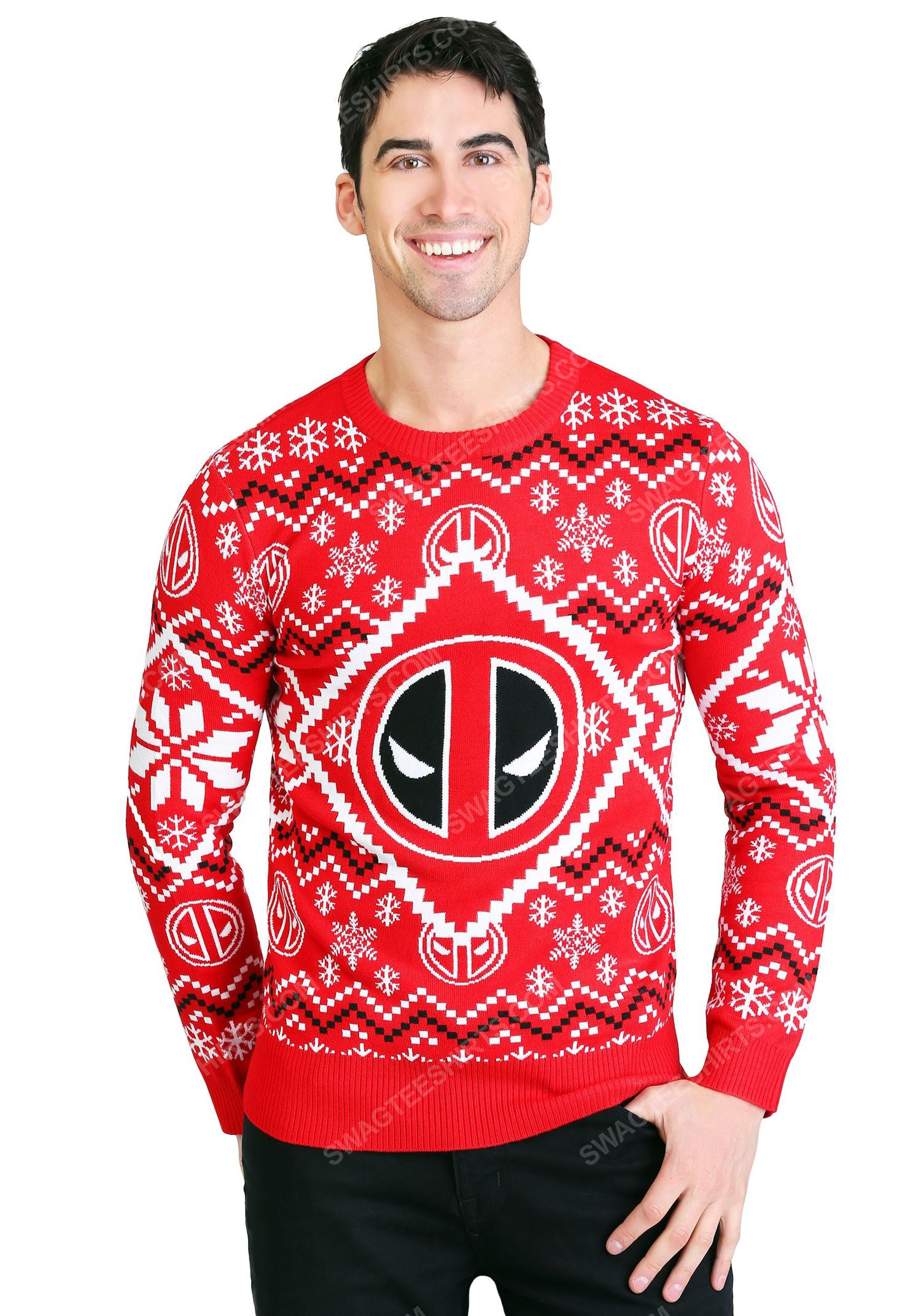 [special edition] The deadpool icon full print ugly christmas sweater – maria