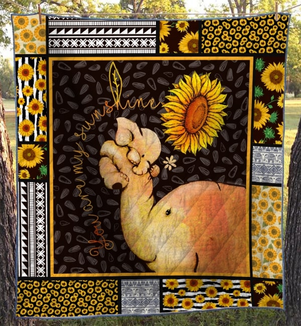 Sunflower your are my sunshine elephant quilt - maria