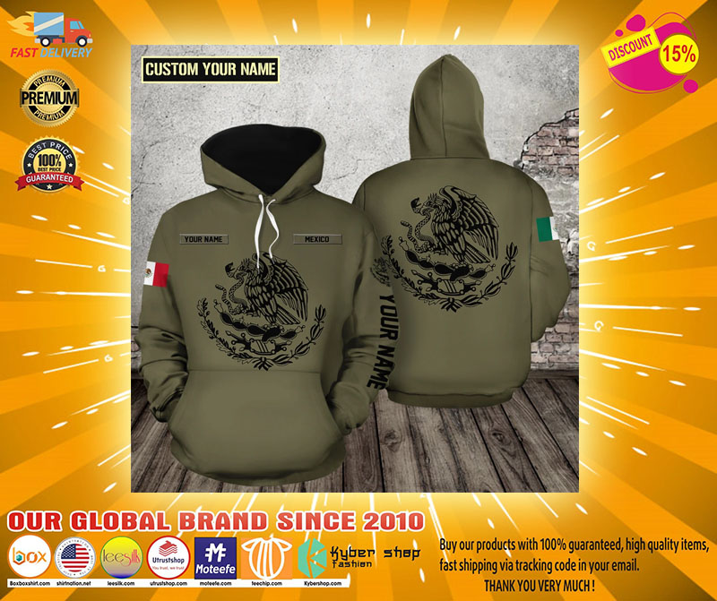 Coat of arms of Mexico Eagles eat snake 3d full print hoodie2