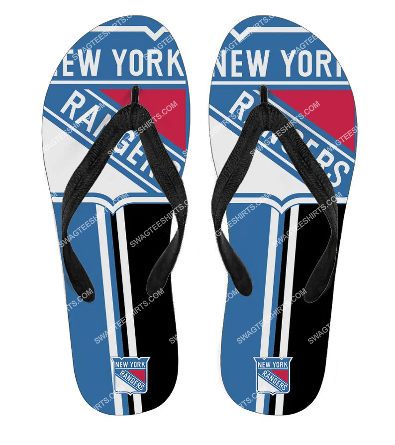 [special edition] the new york rangers hockey full printing flip flops – maria