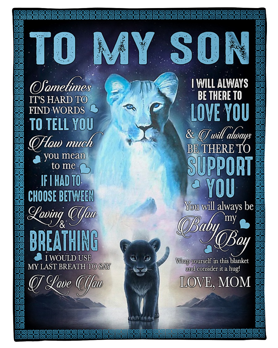 Lion mom to my son blanket