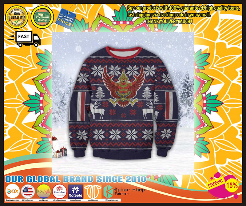 THAILAND 3D ALL OVER PRINT UGLY CHRISTMAS SWEATER