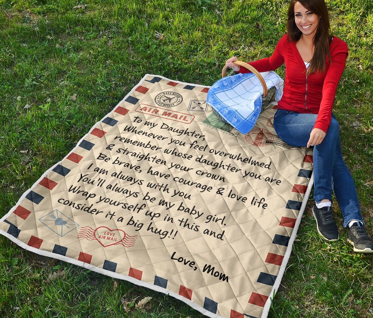 Air mail to my daughter whenever you feel overwhelmed quilt 3