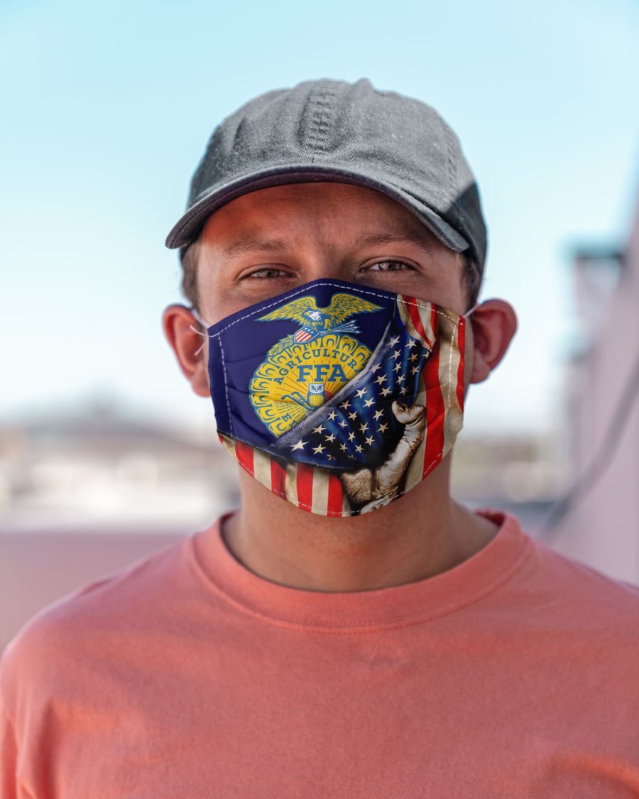 Agricultural education ffa american flag face mask