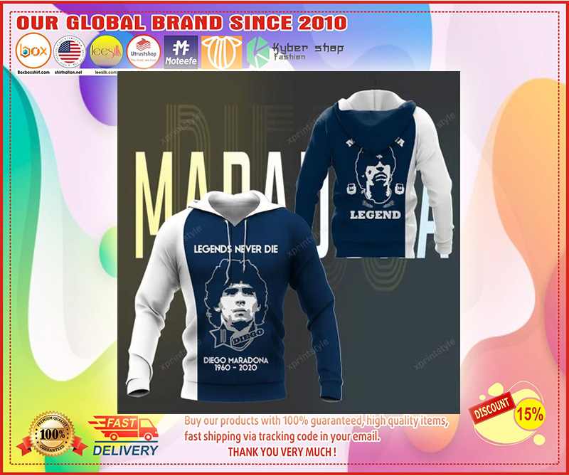Legend never die Maradona 3d hoodie 3