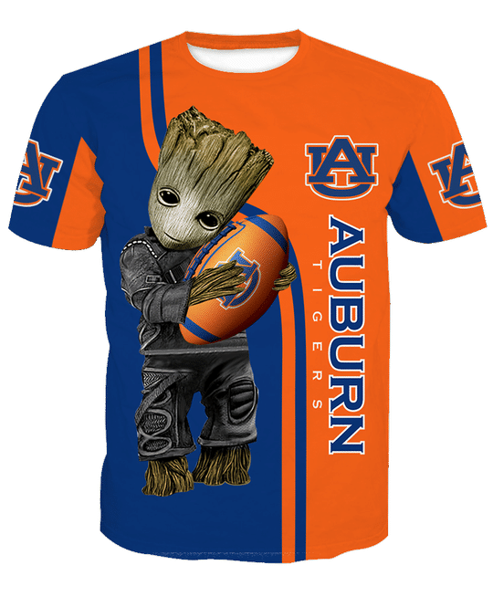 Baby Groot Auburn tigers 3d all over print hoodie4
