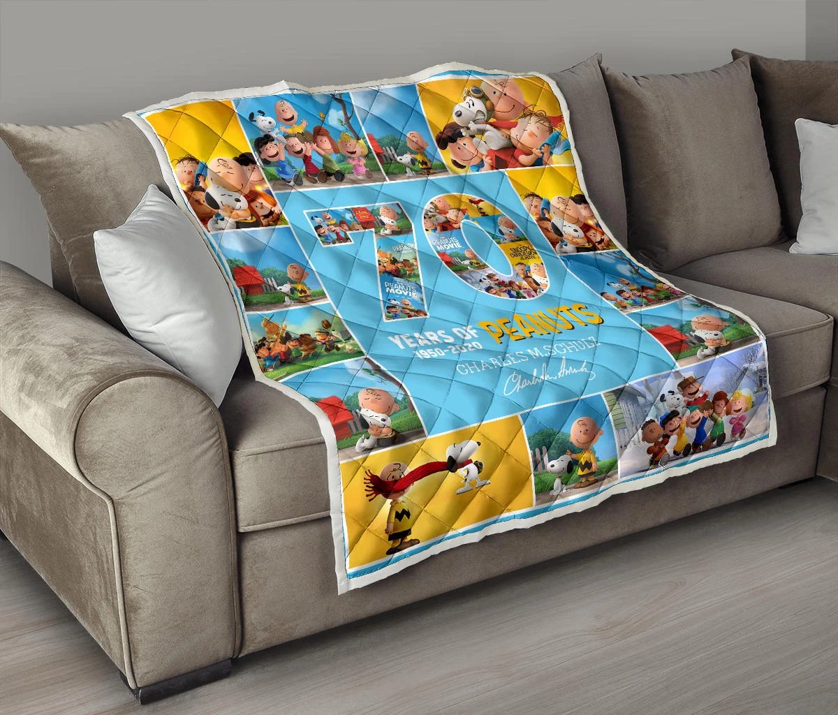 70 years of peanuts charles m schulz quilt – maria
