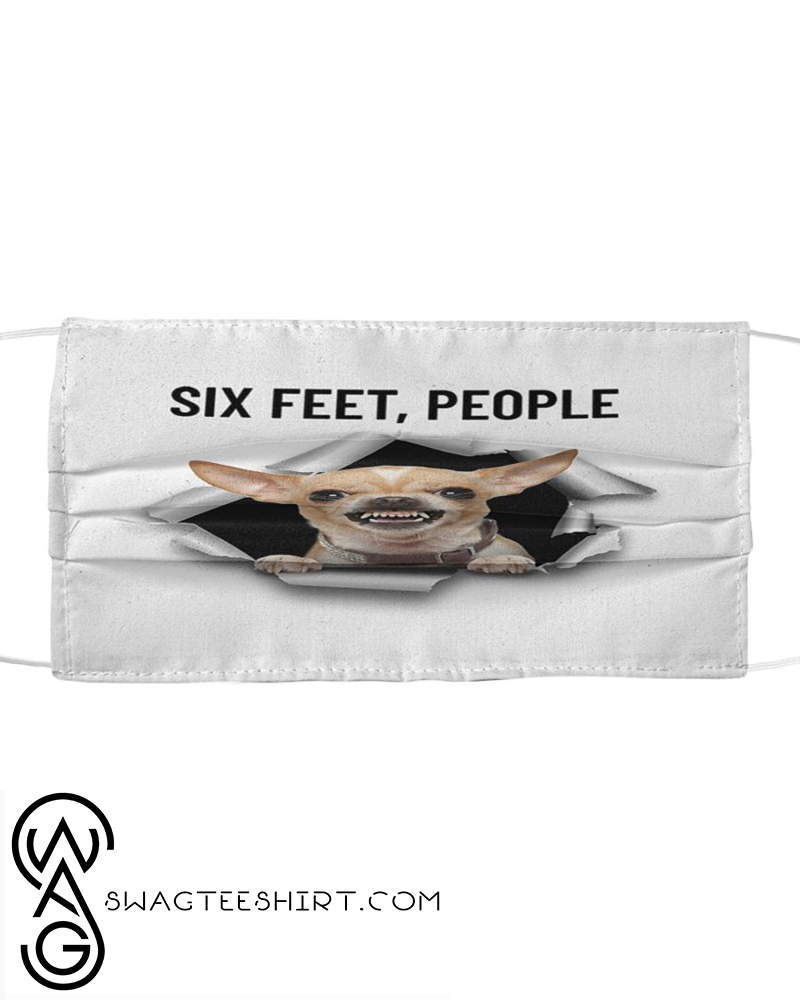 Chihuahua six feet people all over printed face mask – maria