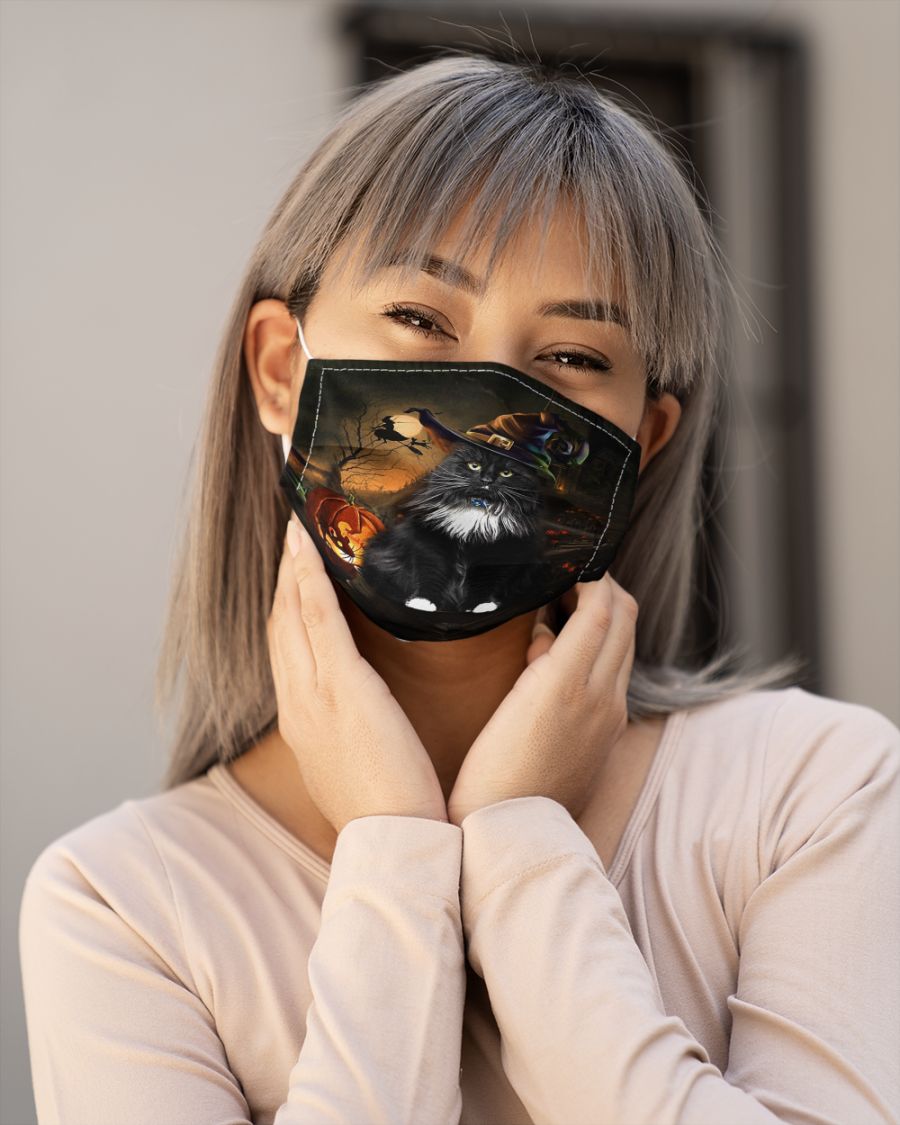 Cat halloween face mask