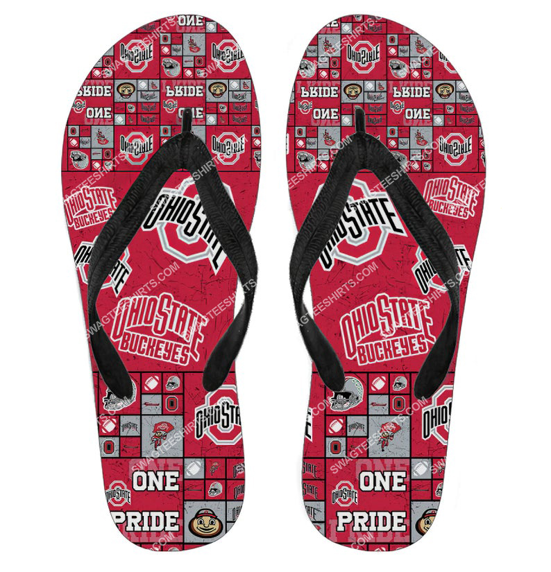 [special edition] national football league ohio state buckeyes full printing flip flops – maria