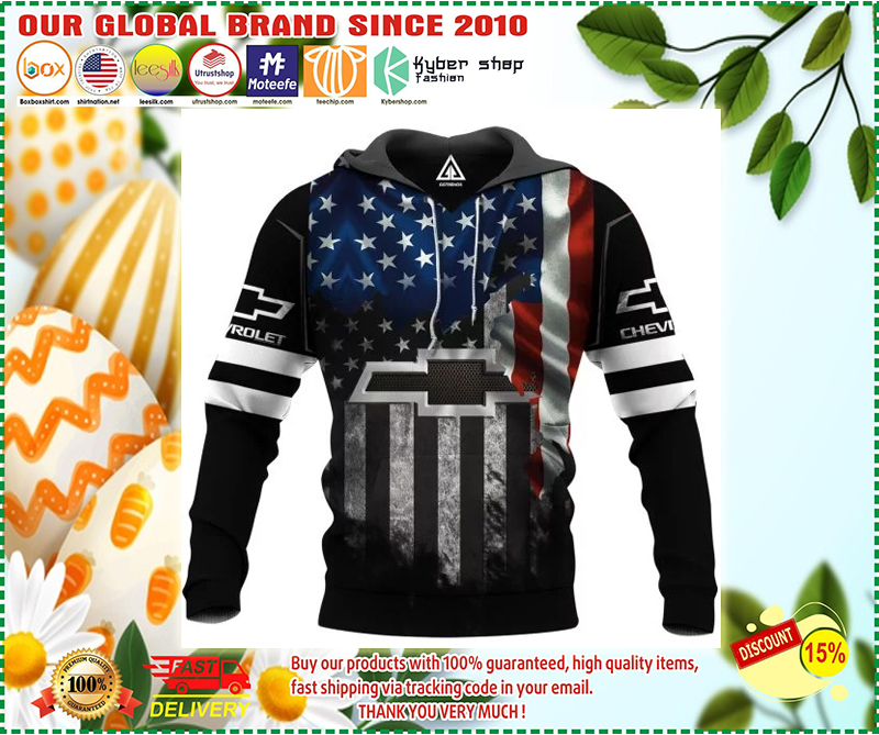 Chevrolet American Flag 3D hoodie 2